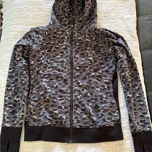 Leopard Print Women's Hoodie Jacket